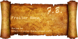 Freiler Bene névjegykártya